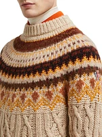 Carded Wool Alpaca Knit Sweater