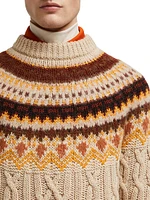 Carded Wool Alpaca Knit Sweater