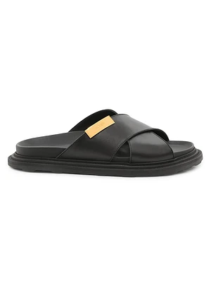 Leather Crisscross Sandals