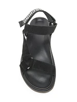 Logo Sporty Leather Sandals