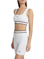 Rib-Knit Logo Sports Bra