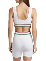 Rib-Knit Logo Sports Bra