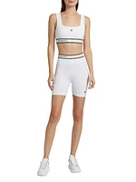 Rib-Knit Logo Sports Bra