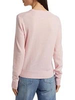 Embroidered Cashmere Crewneck Sweater