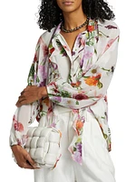 Galen Floral Tie-Neck Blouse
