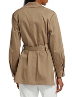 Veda Cotton-Blend Belted Jacket