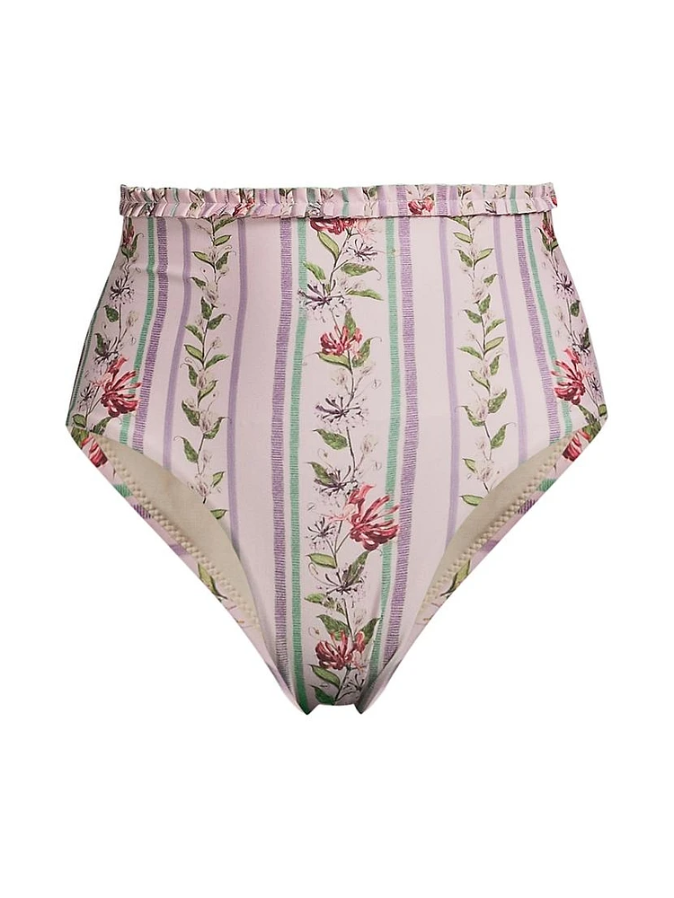 Nopal Floral Stripe Bikini Bottom