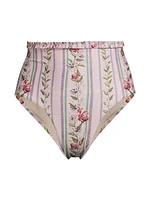 Nopal Floral Stripe Bikini Bottom