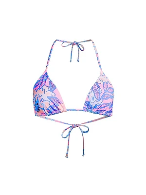 Jamya Floral Triangle Bikini Top