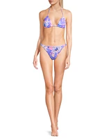 Jamya Floral Triangle Bikini Top