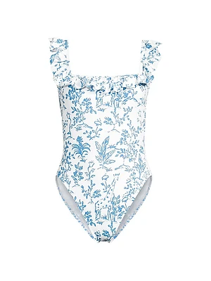 Aemma Ruffled Floral One-Piece Swimsuit