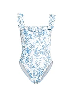 Aemma Ruffled Floral One-Piece Swimsuit