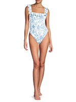 Aemma Ruffled Floral One-Piece Swimsuit