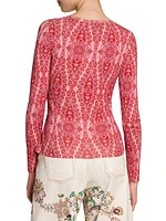 Medallion V-Neck Top