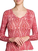 Medallion V-Neck Top