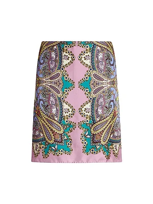Lucky Charm Medallion Miniskirt