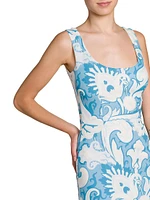 Summer Macroflower Cady Sheath Dress