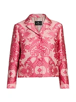 Medallion Brocade Crop Jacket