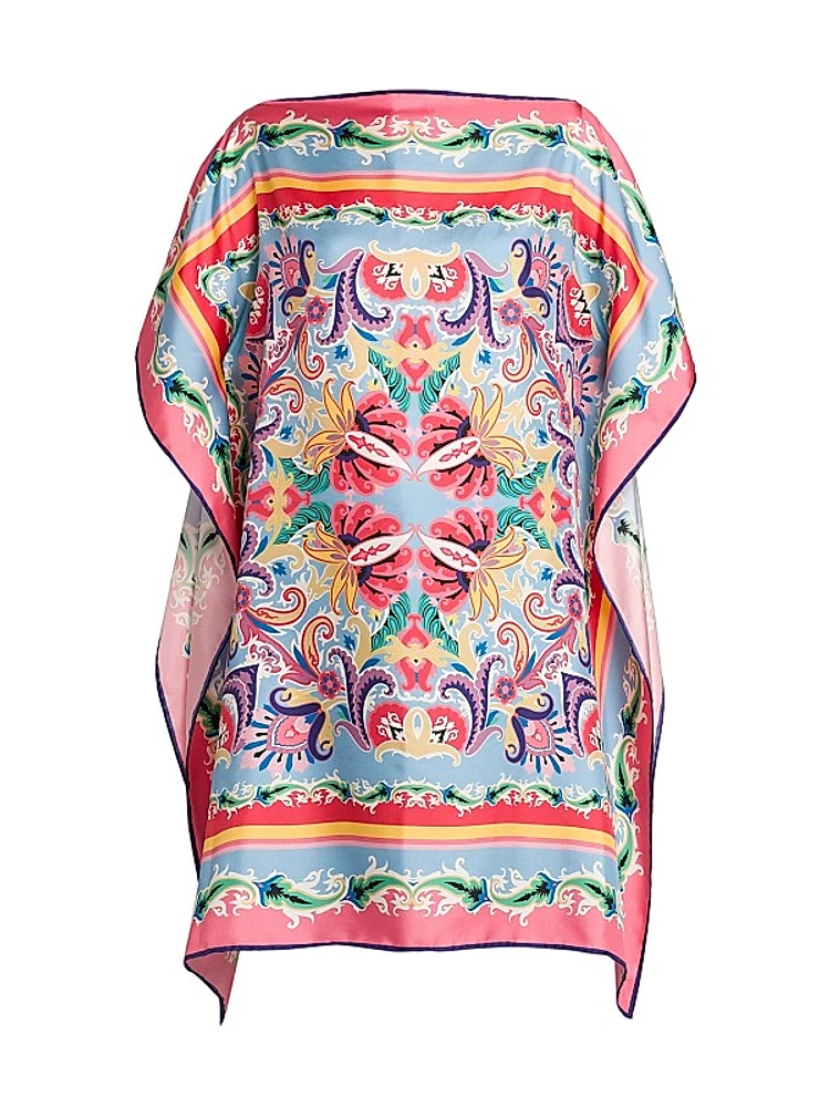 Summer Print Drape Tunic Top