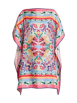 Summer Print Drape Tunic Top