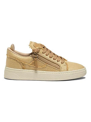 Logo Raffia Sneakers
