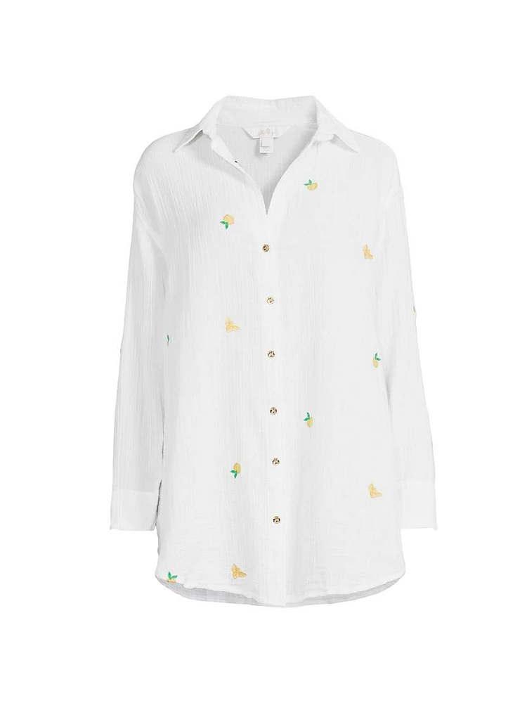 Kwitney Cotton Cover-Up Shirt