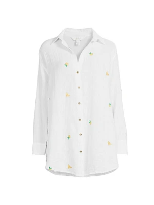 Kwitney Cotton Cover-Up Shirt