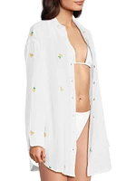 Kwitney Cotton Cover-Up Shirt