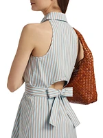 Domino Striped Cotton Sleeveless Minidress