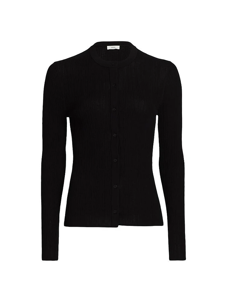 Fisher Cotton-Blend Button-Front Cardigan