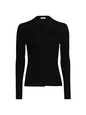 Fisher Cotton-Blend Button-Front Cardigan