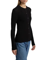 Fisher Cotton-Blend Button-Front Cardigan