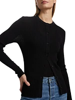 Fisher Cotton-Blend Button-Front Cardigan
