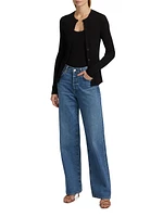 Fisher Cotton-Blend Button-Front Cardigan