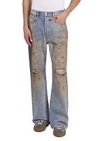 Penicillin Distressed Boot-Cut Jeans