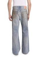 Penicillin Distressed Boot-Cut Jeans