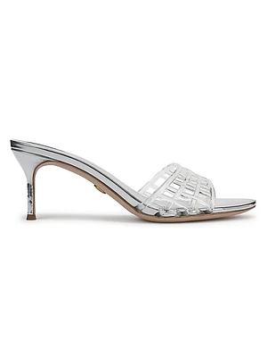 Tia 65MM Basketweave Jelly Mules