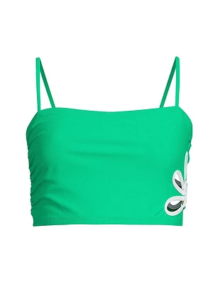 Franny Floral Cut-Out Bikini Top