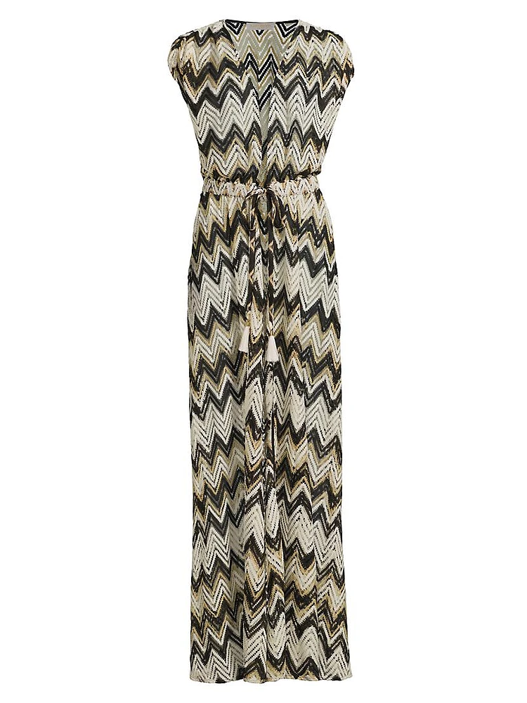 Katherine Chevron Swim Cover-Up Dress