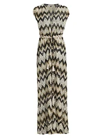 Katherine Chevron Swim Cover-Up Dress