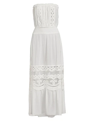 Cambridge Cotton-Blend Off-The-Shoulder Maxi Dress