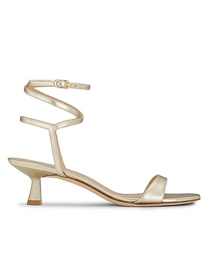 Nudist Wrap 50MM Metallic Leather Sandals