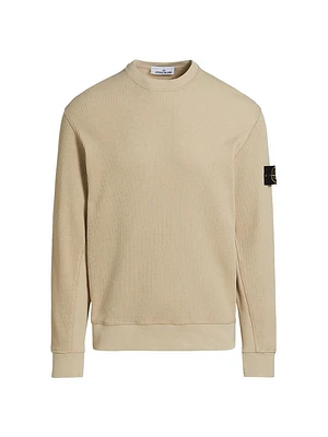 Waffle Fleece Crewneck Sweater