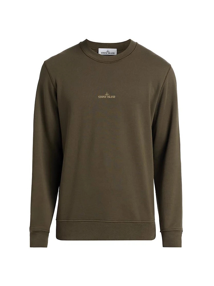 Logo Cotton Crewneck Sweatshirt