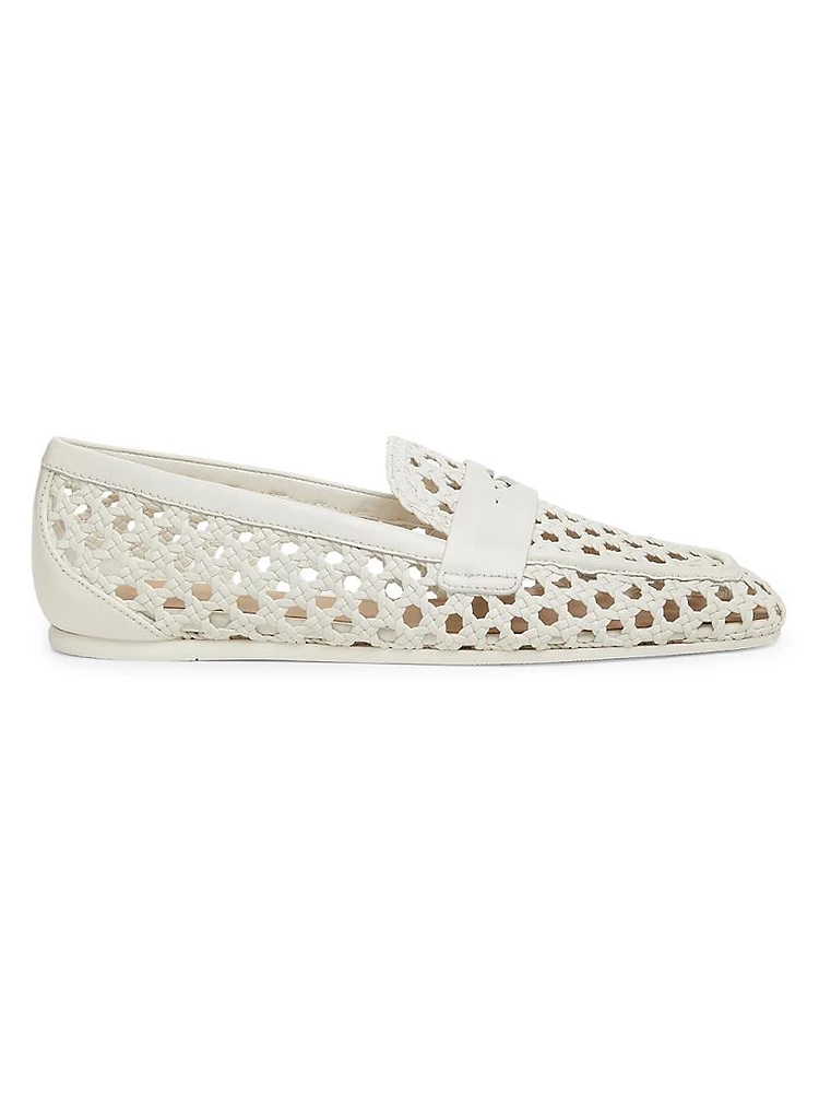 Thea Woven Leather Loafers