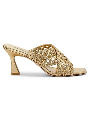 Thea Metallic Leather Mules
