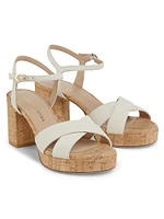 Dayna Denim Cork Platform Sandals