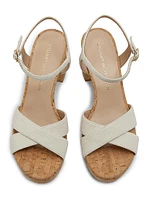 Dayna Denim Cork Platform Sandals