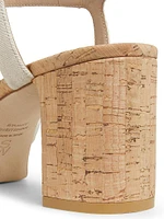 Dayna Denim Cork Platform Sandals