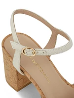 Dayna Denim Cork Platform Sandals